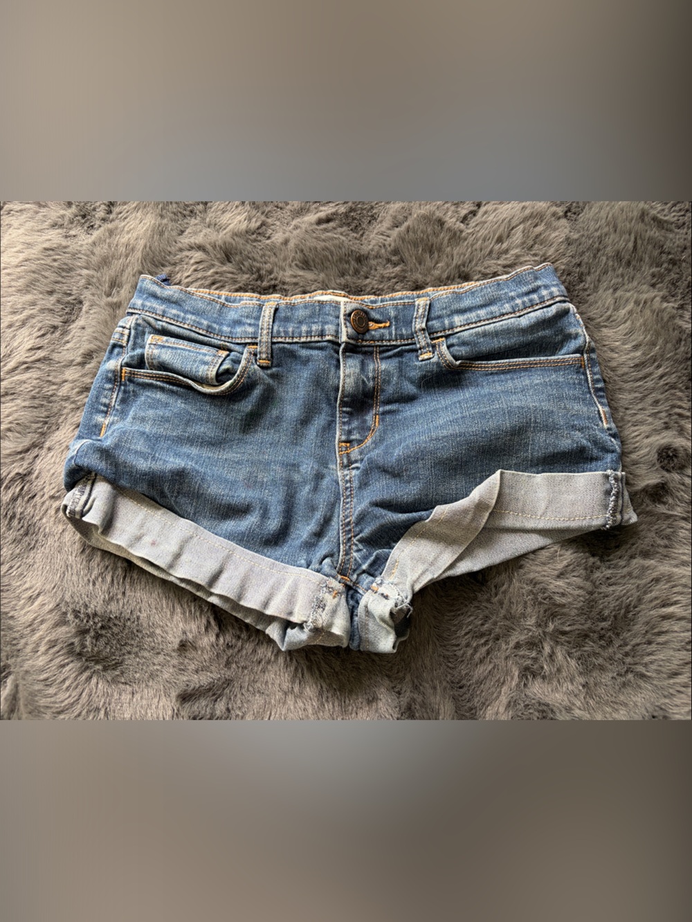 KIDS Blue Denim Roll-Cuff Shorts